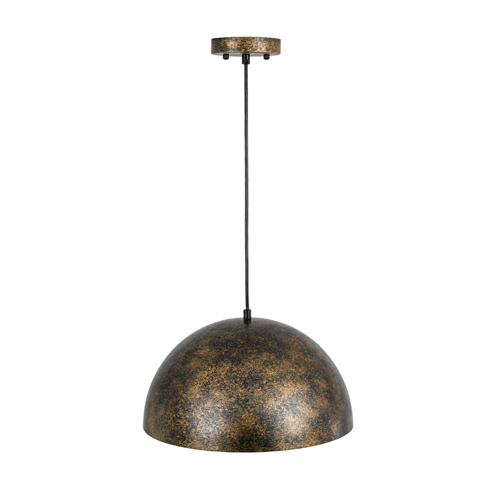 Gloruvux Oversized Antique Dark Rust Metal Pendant Light