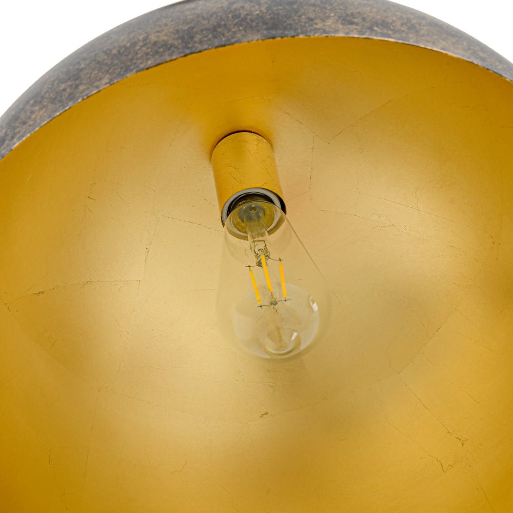 Gloruvux Oversized Antique Dark Rust Metal Pendant Light