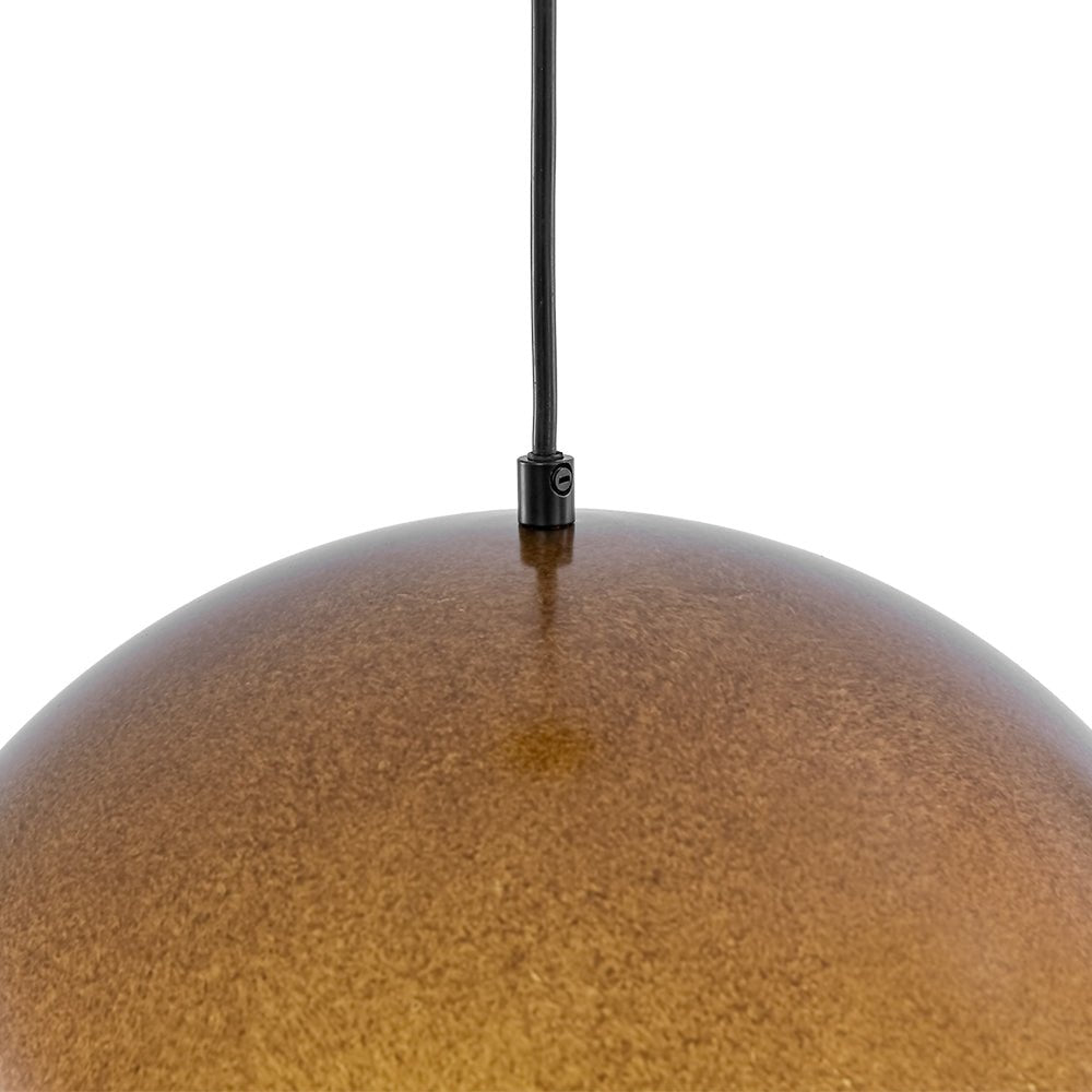 Gloruvux Oversized Antique Dark Rust Metal Pendant Light