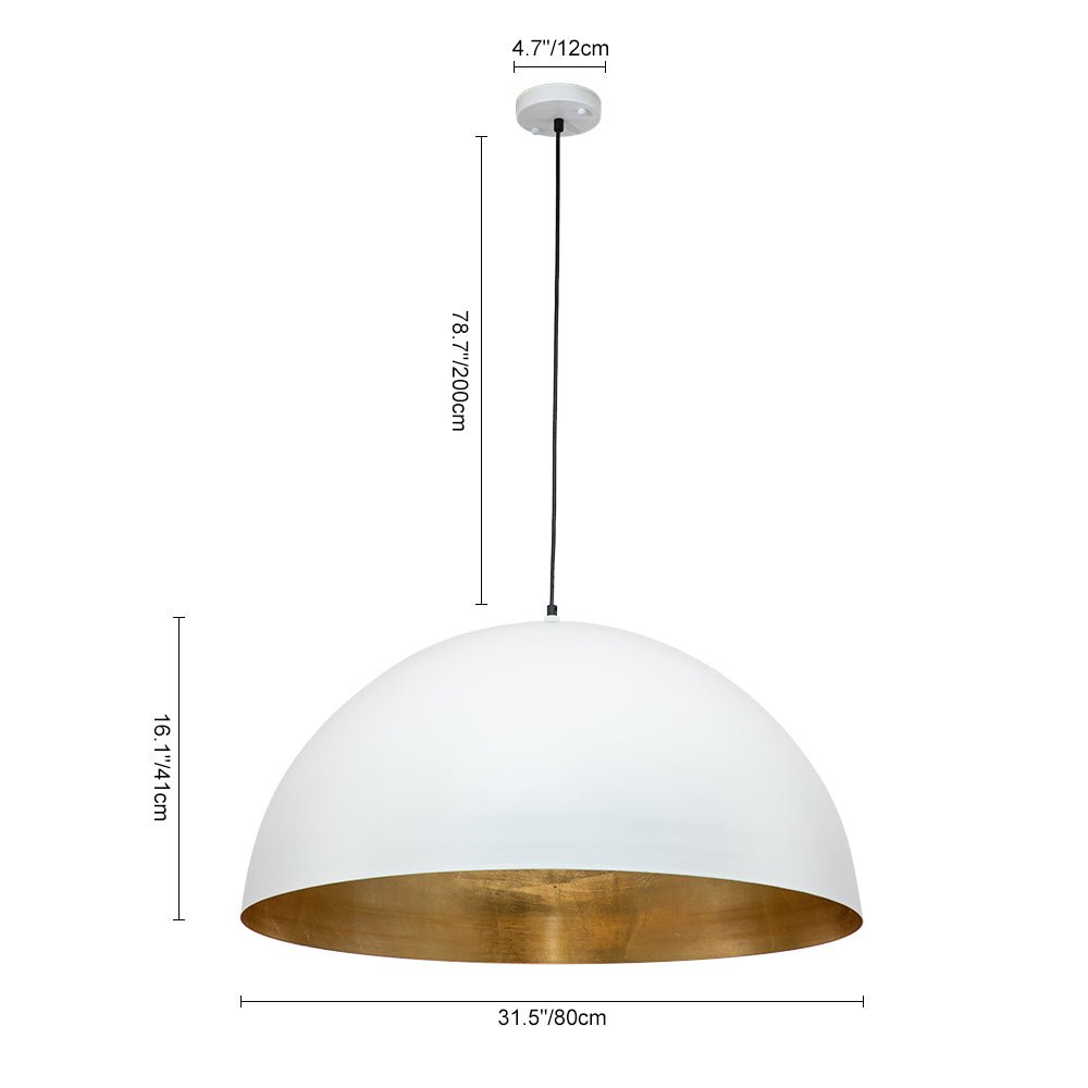 Aevum Modern Metal Dome Pendant Light