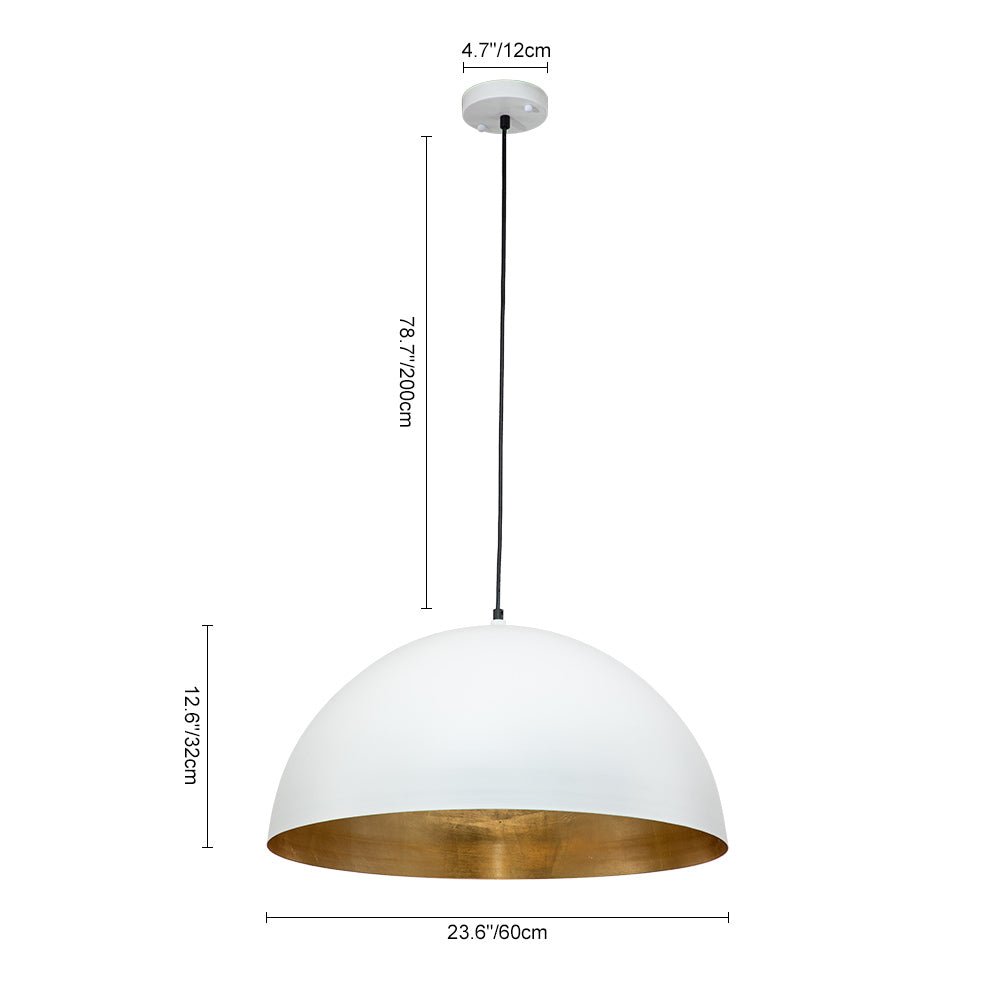Aevum Modern Metal Dome Pendant Light
