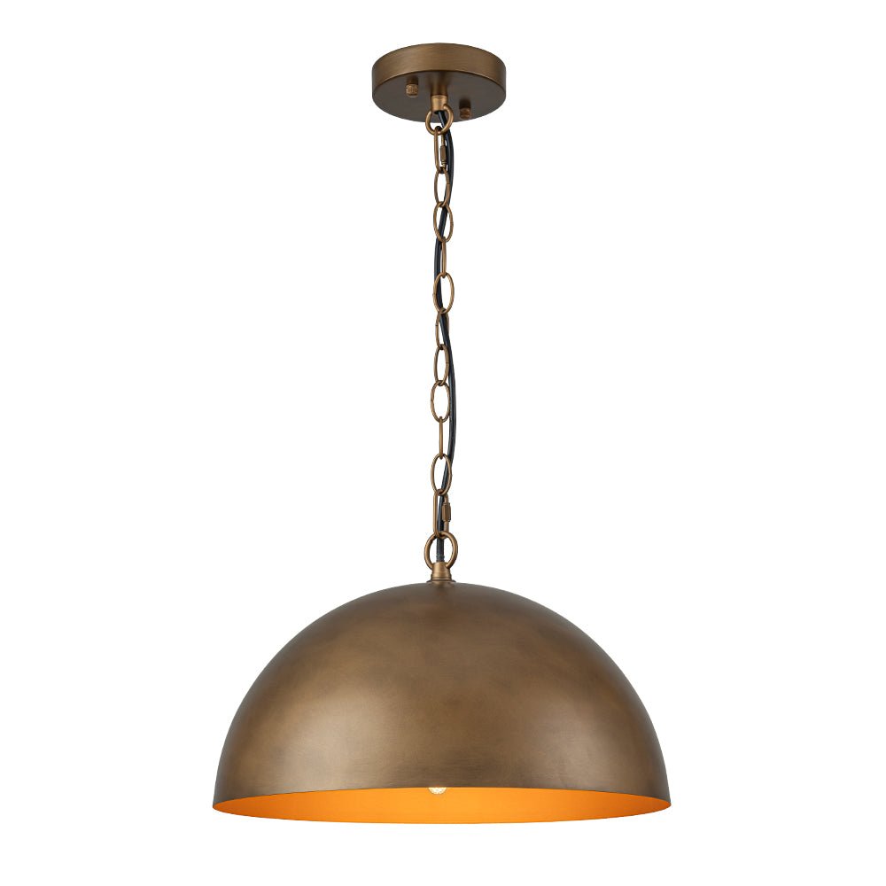 Yrvari Oversized Vintage Bronze Metal Pendant Light