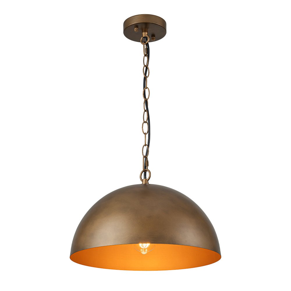 Yrvari Oversized Vintage Bronze Metal Pendant Light