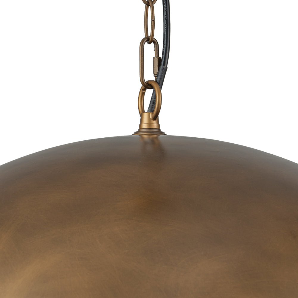 Yrvari Oversized Vintage Bronze Metal Pendant Light