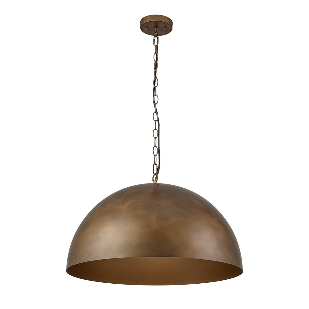 Yrvari Oversized Vintage Bronze Metal Pendant Light
