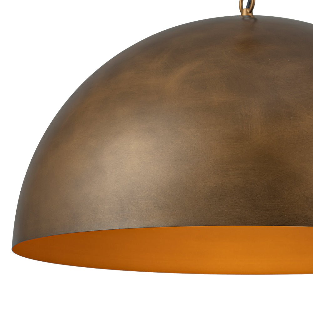 Yrvari Oversized Vintage Bronze Metal Pendant Light