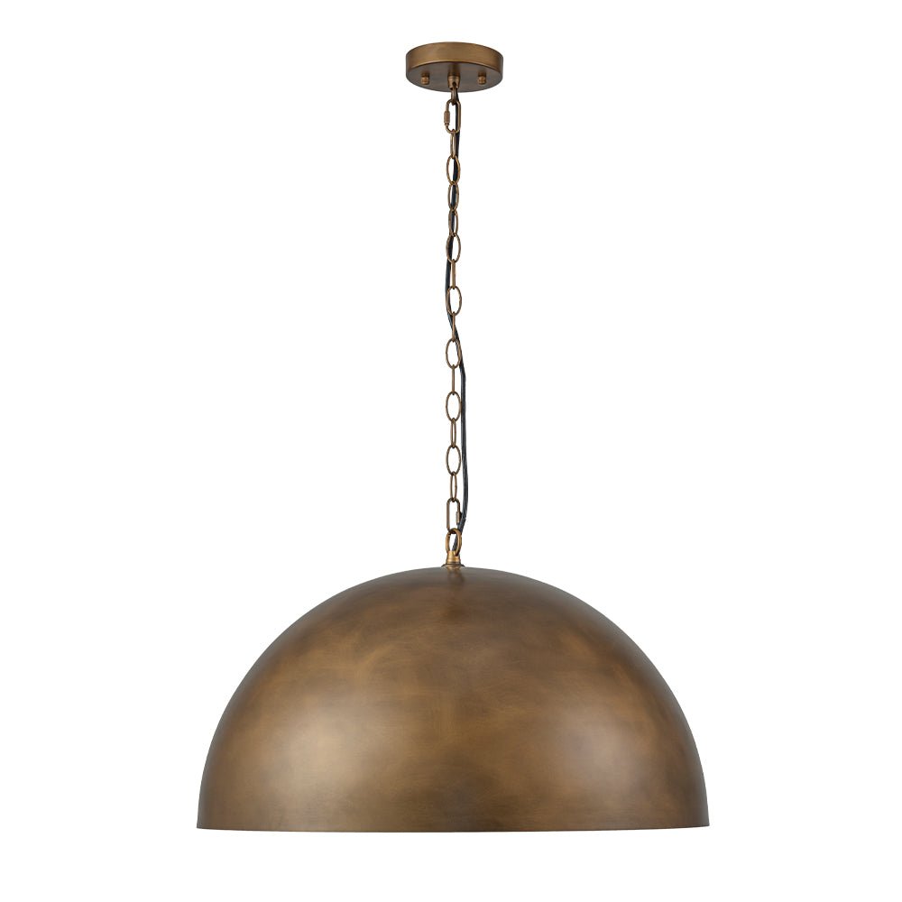 Yrvari Oversized Vintage Bronze Metal Pendant Light