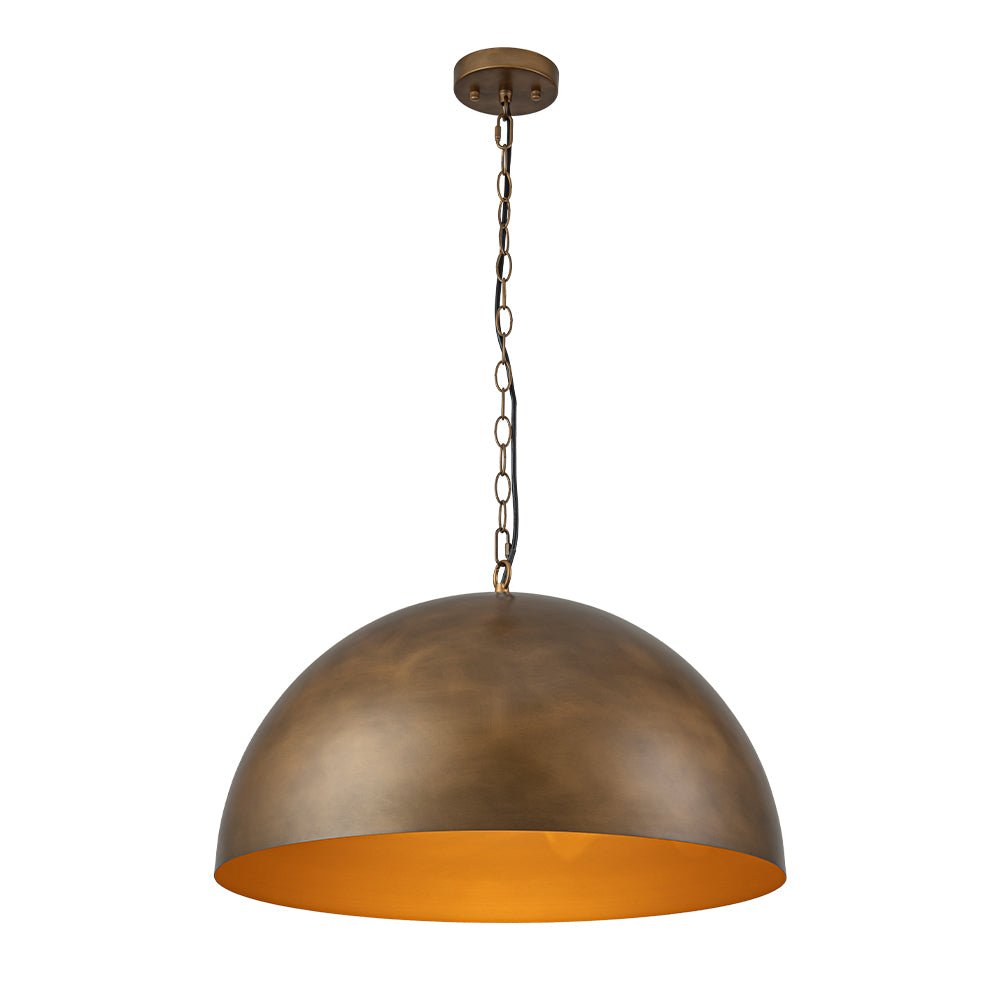 Yrvari Oversized Vintage Bronze Metal Pendant Light