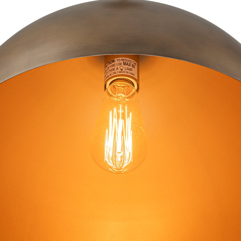 Yrvari Oversized Vintage Bronze Metal Pendant Light