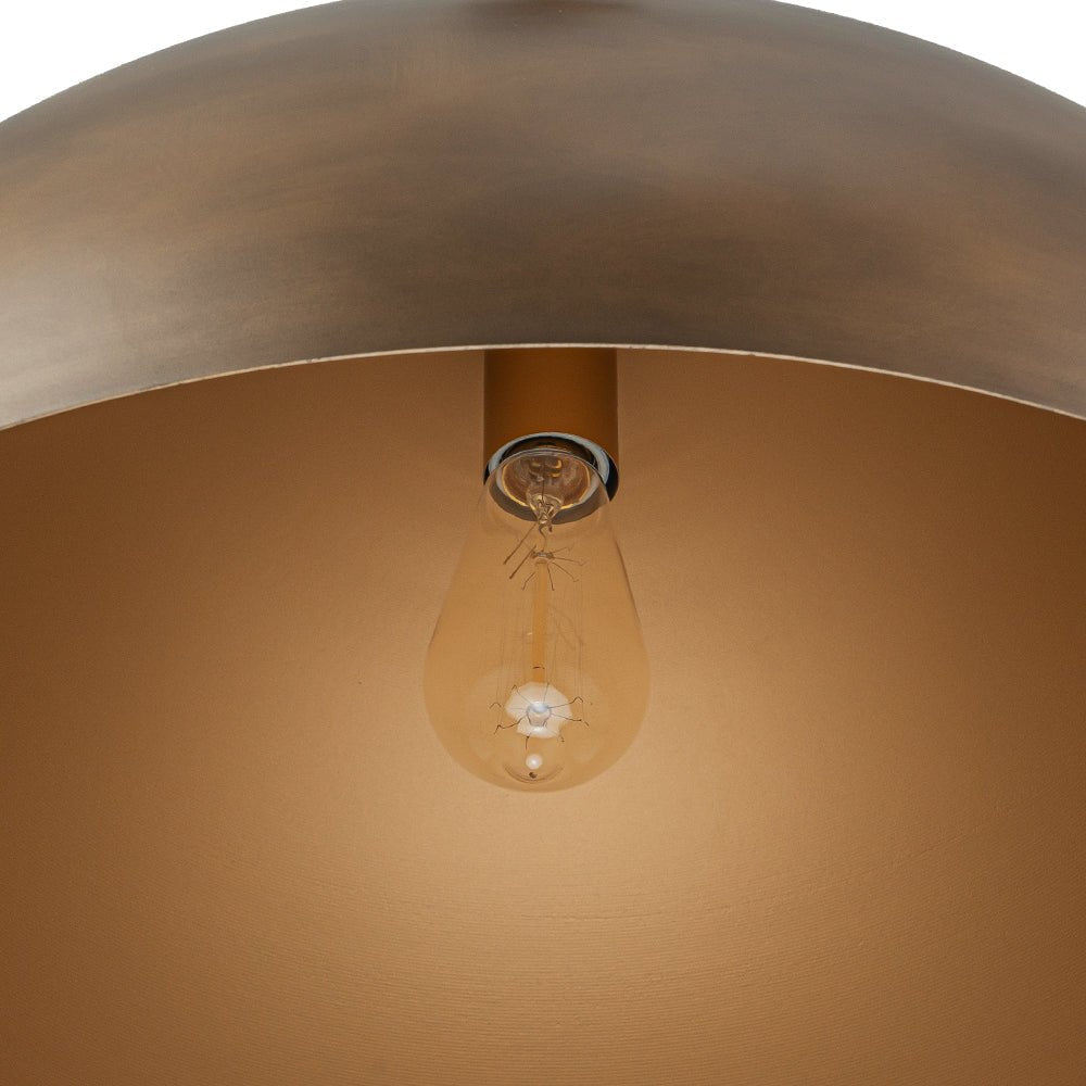 Yrvari Oversized Vintage Bronze Metal Pendant Light