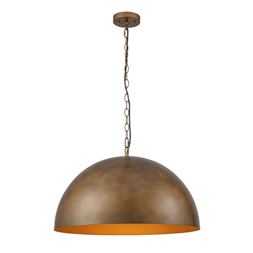 Yrvari Oversized Vintage Bronze Metal Pendant Light