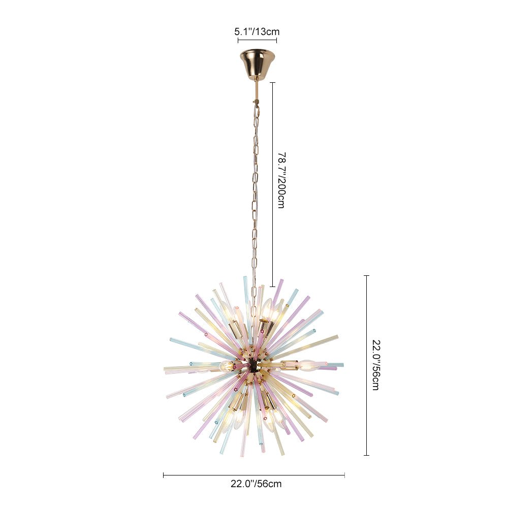 Vatnuli Colorful Sunburst Metal Chandelier