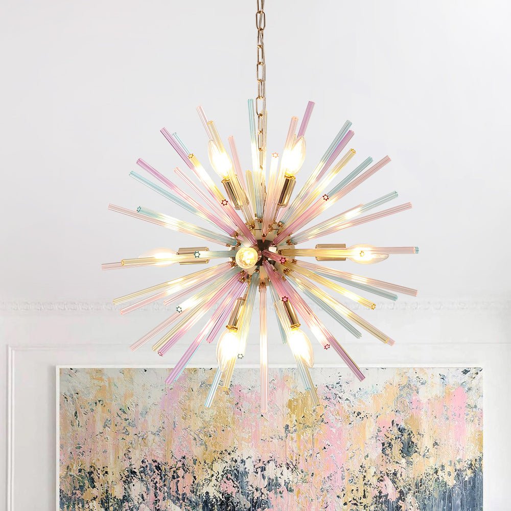 Vatnuli Colorful Sunburst Metal Chandelier