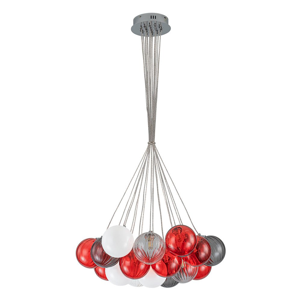 Ostruvyr Pop Art Orange Hue Cluster Globe Glass Chandelier - Lamp Copper
