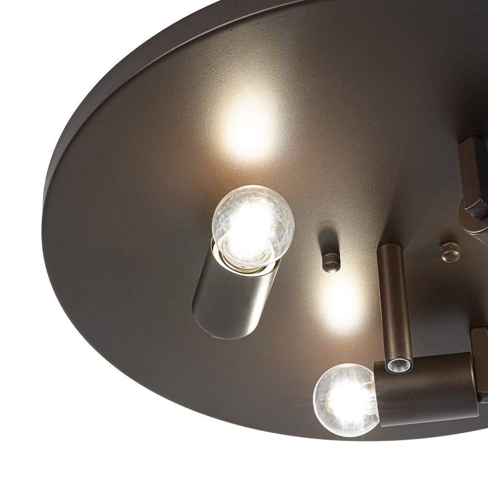 Vatnuvo Retro Round Seeded Glass Flush Mount Light