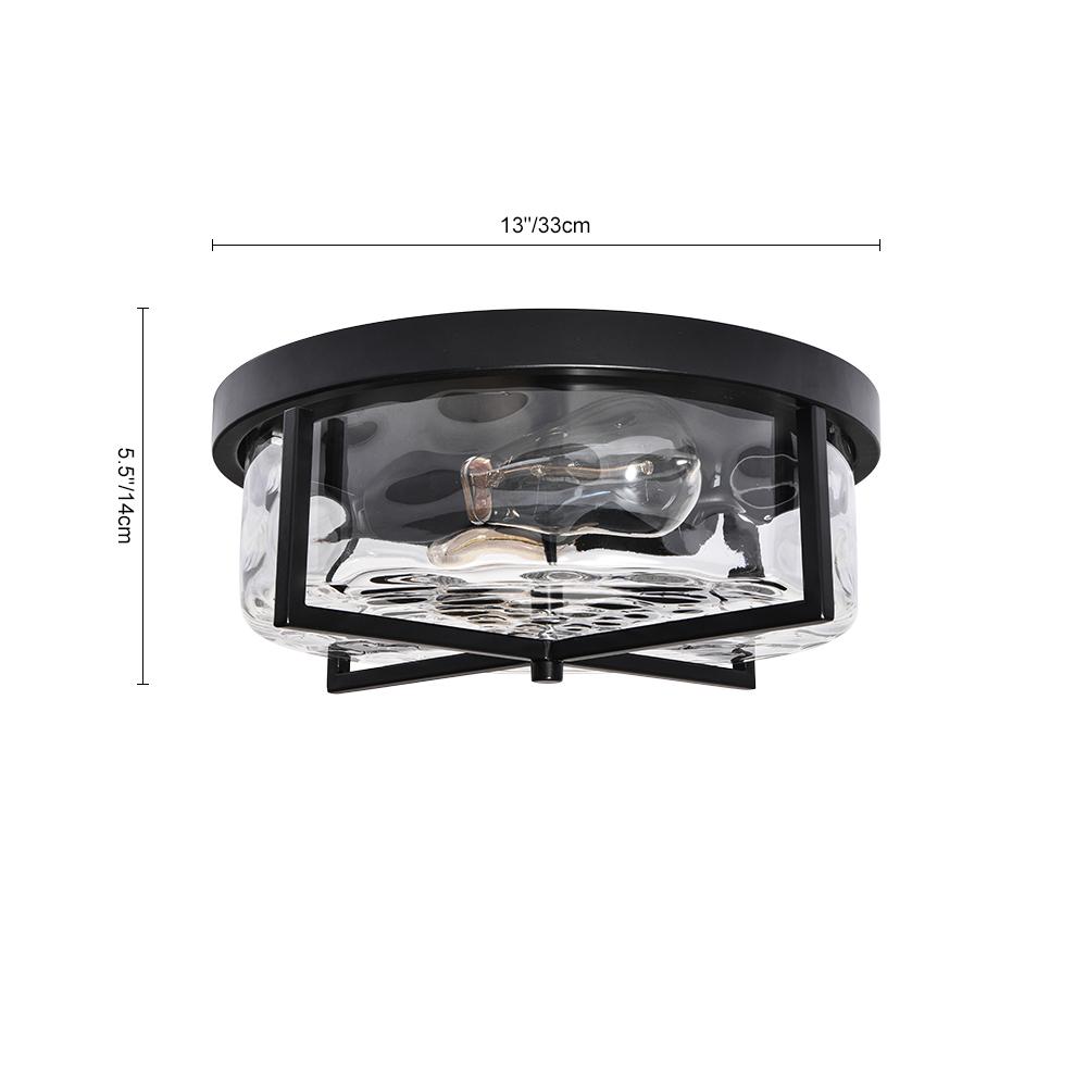 Ildror Modern Hammered Glass Ceiling Light