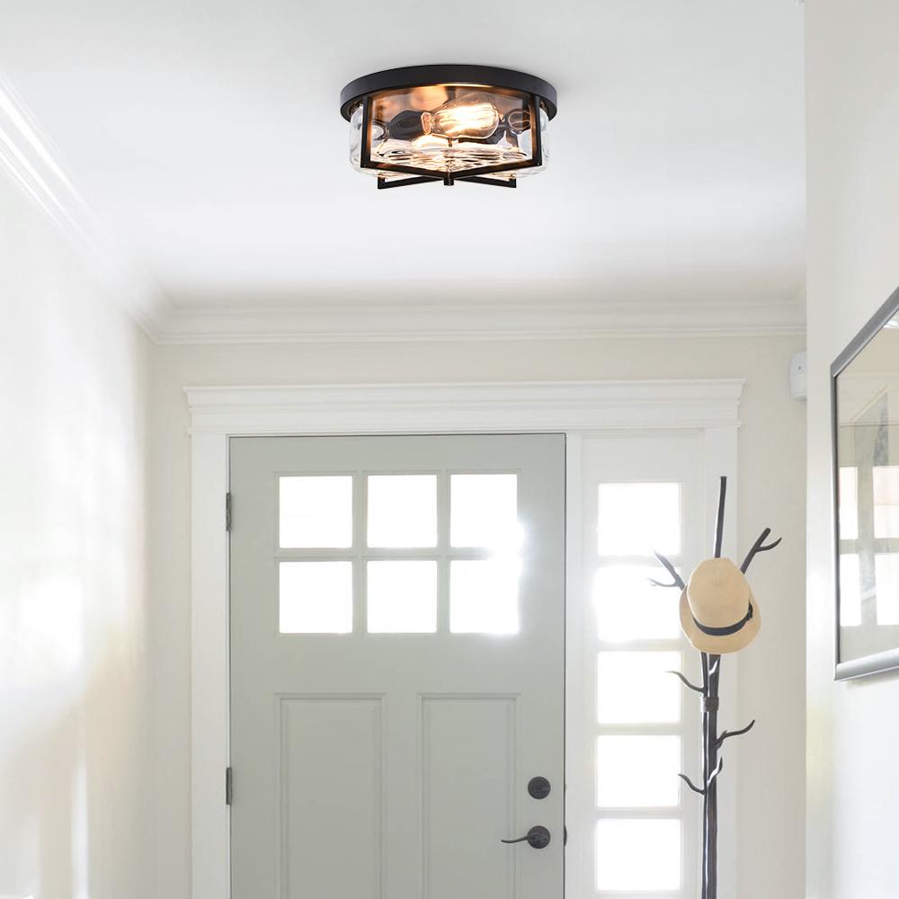 Ildror Modern Hammered Glass Ceiling Light