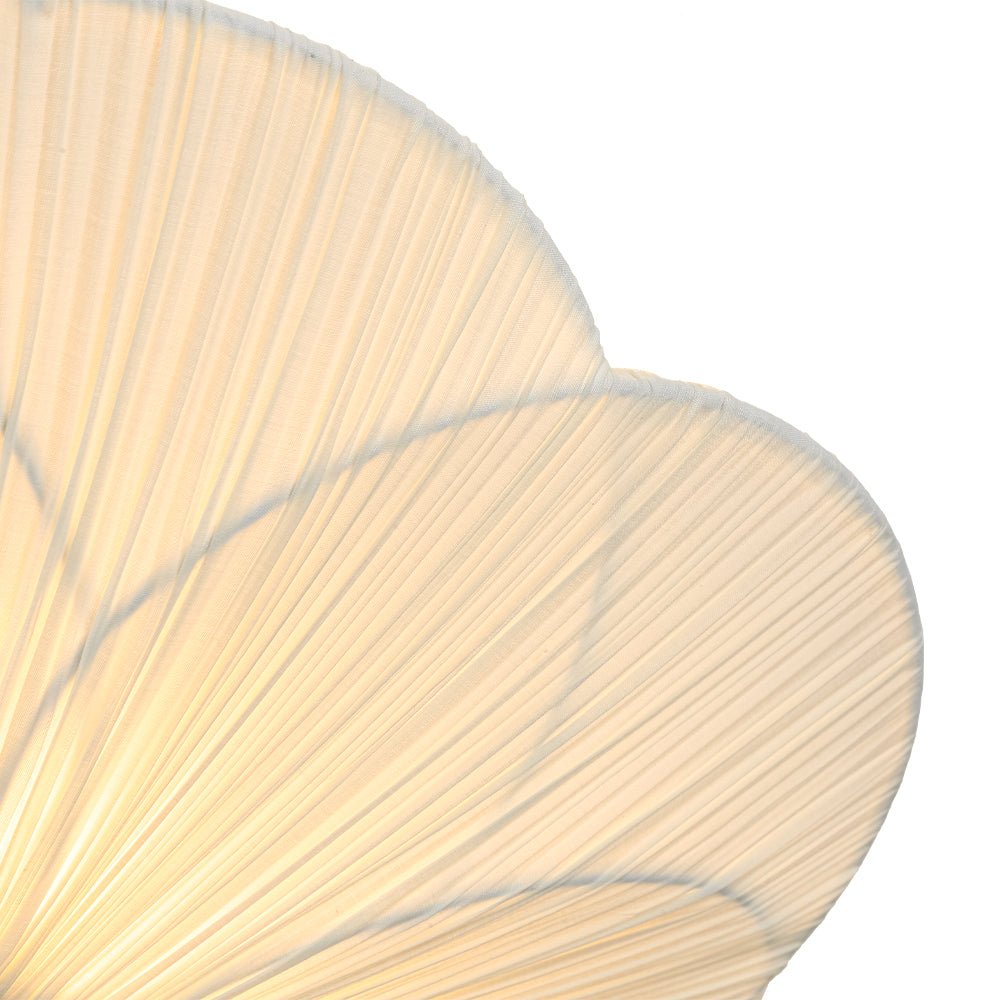 Ornuvux Pleated Flower White Fabric Semi Flush Mount Ceiling Light