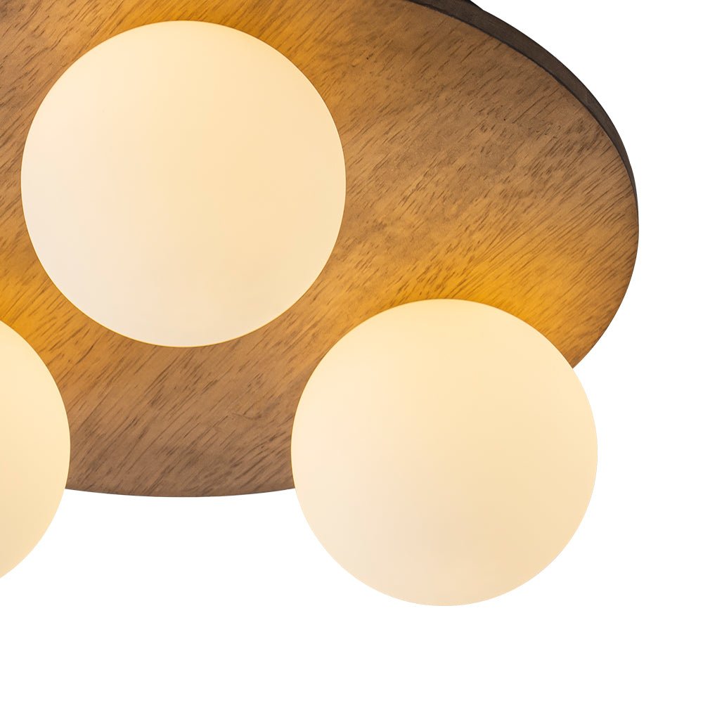 Waegnuvo Rural Frosted Metal Semi Flush Mount Ceiling Light