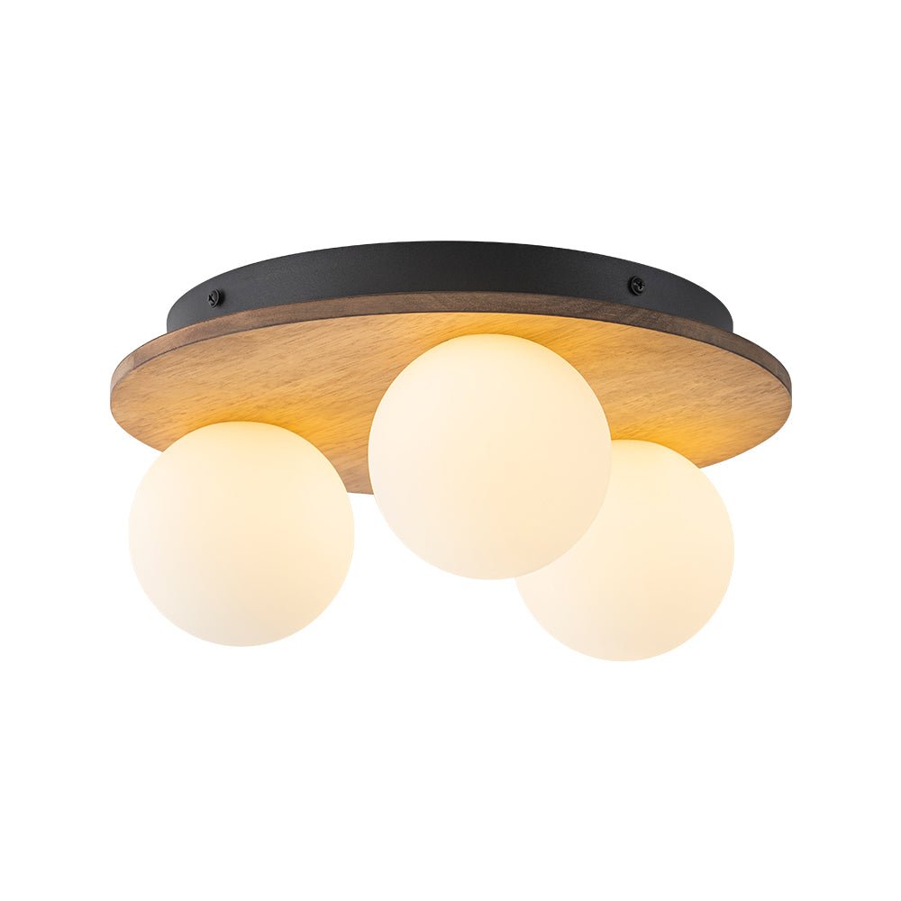Waegnuvo Rural Frosted Metal Semi Flush Mount Ceiling Light