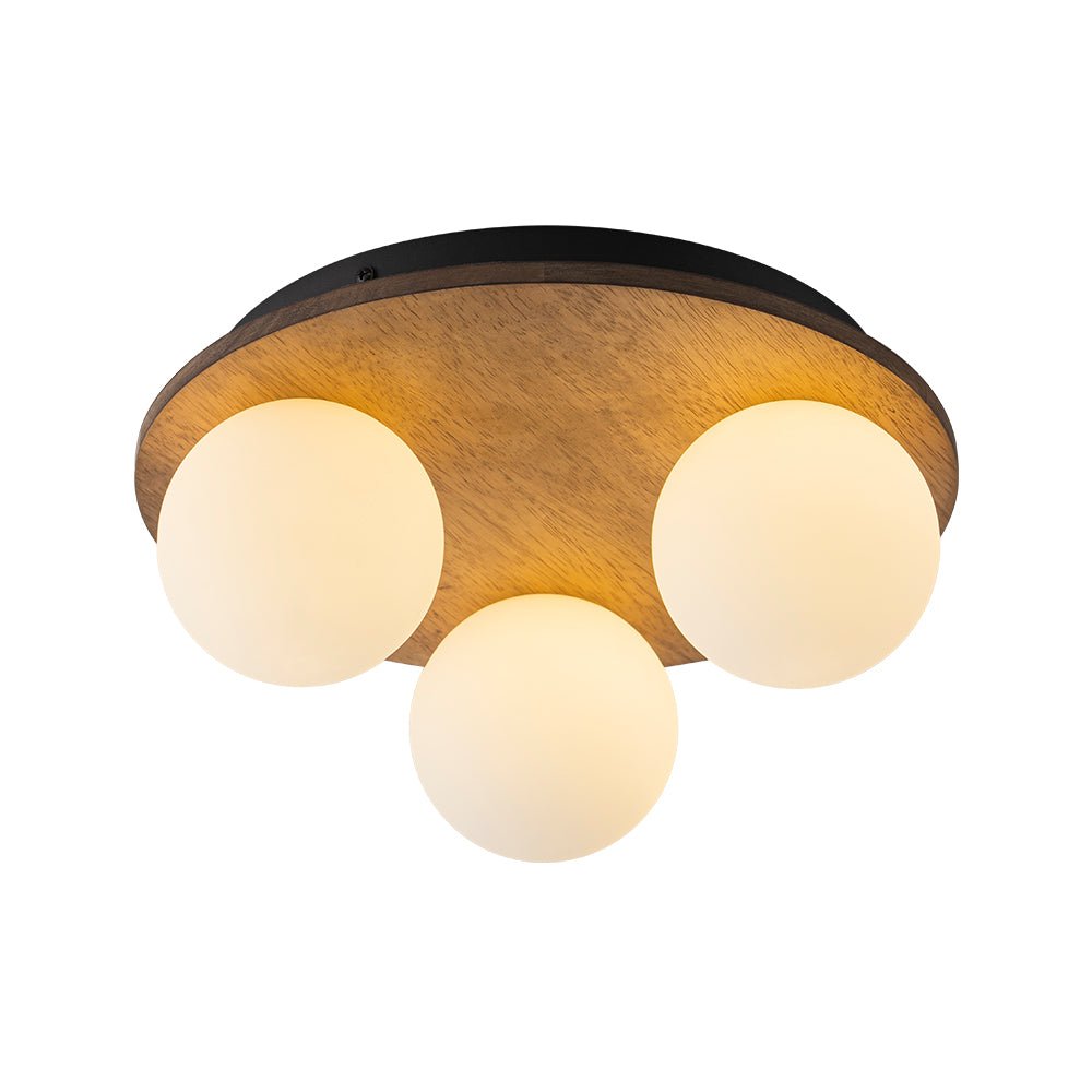 Waegnuvo Rural Frosted Metal Semi Flush Mount Ceiling Light