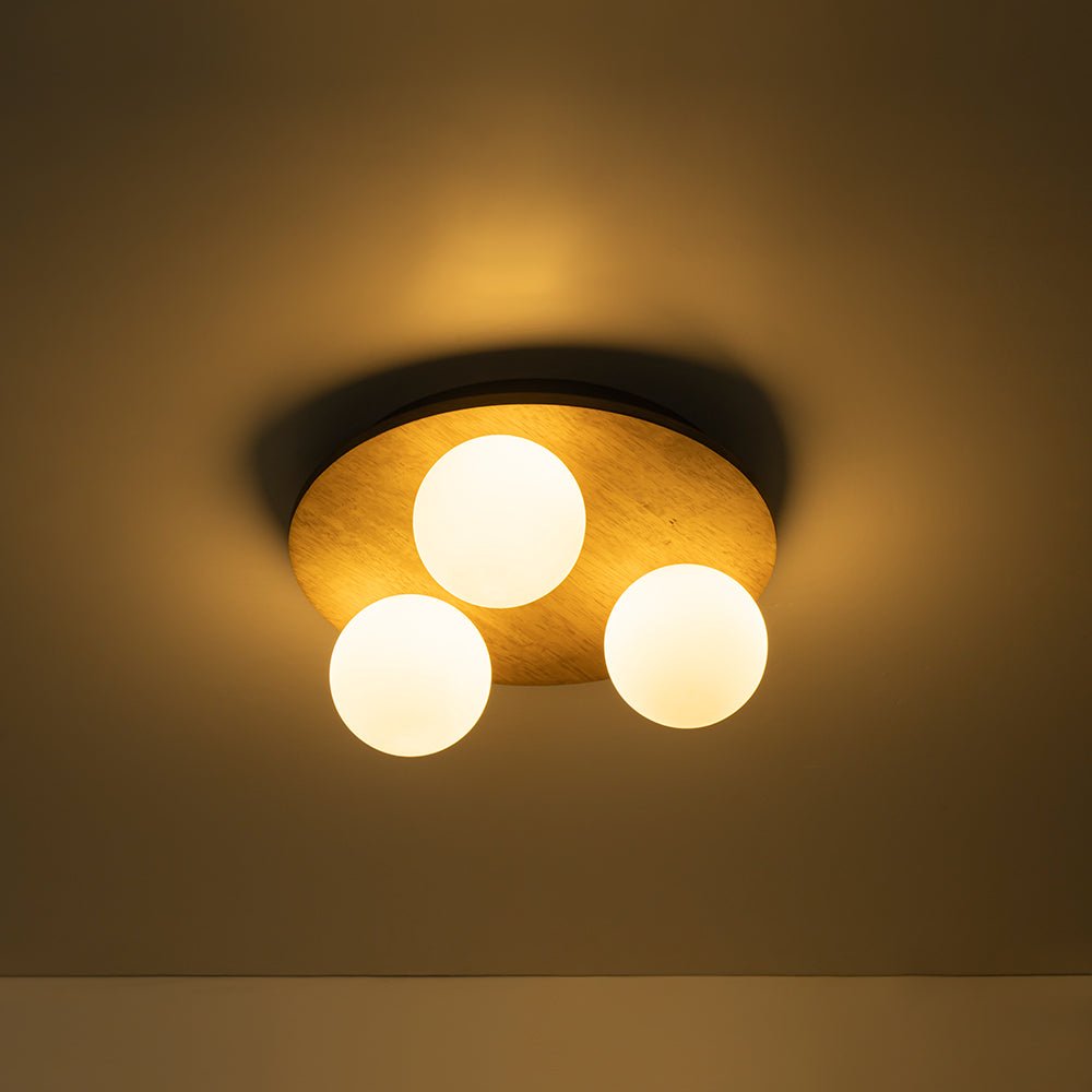 Waegnuvo Rural Frosted Metal Semi Flush Mount Ceiling Light