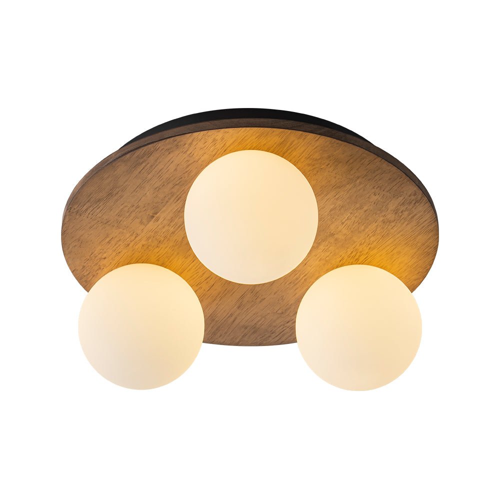 Waegnuvo Rural Frosted Metal Semi Flush Mount Ceiling Light