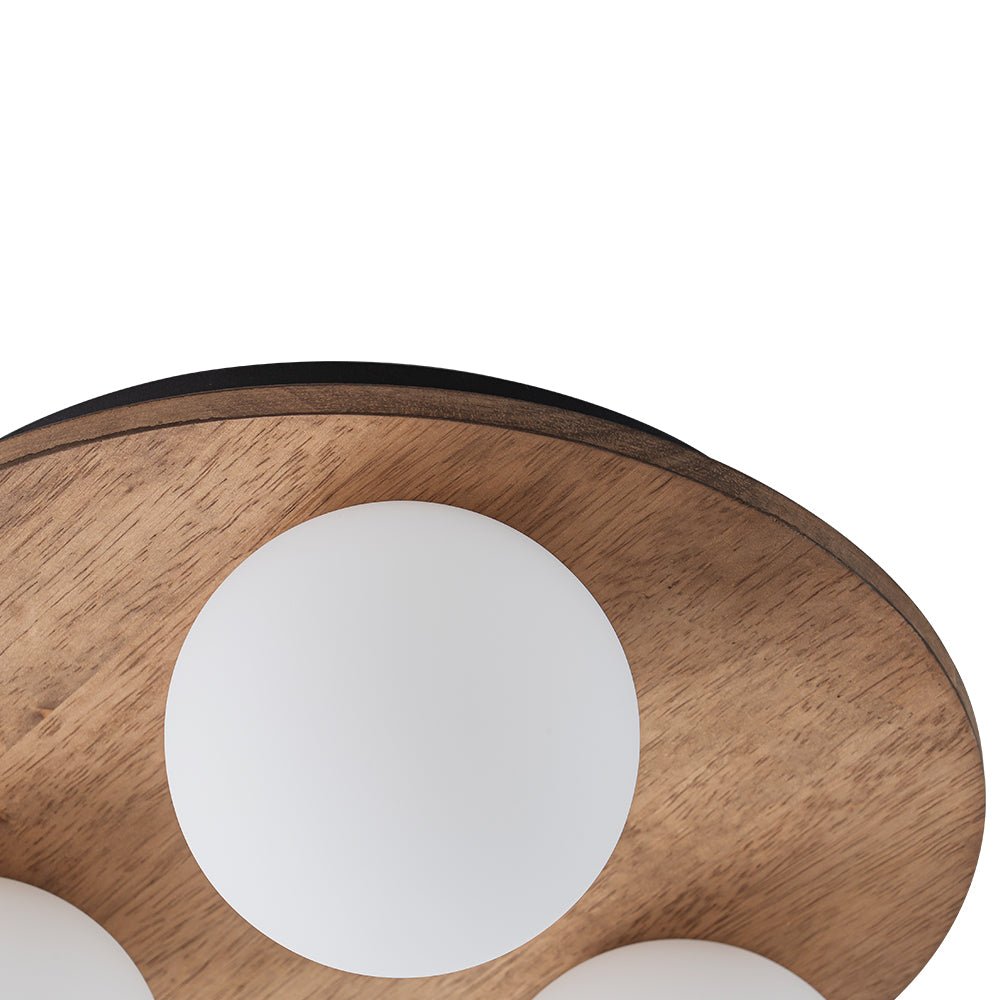 Waegnuvo Rural Frosted Metal Semi Flush Mount Ceiling Light