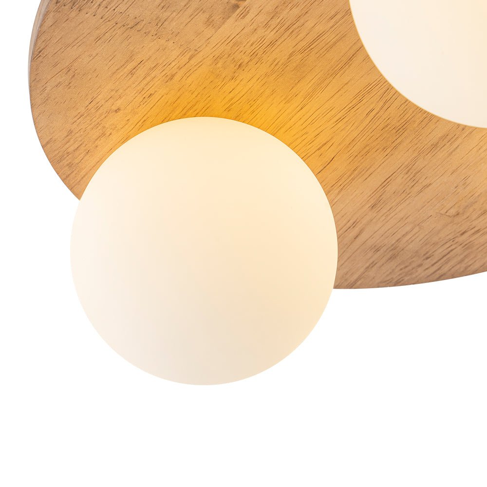 Waegnuvo Rural Frosted Metal Semi Flush Mount Ceiling Light