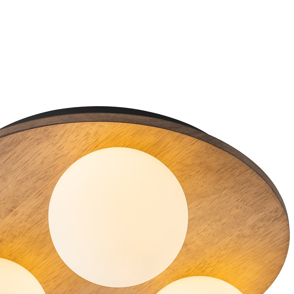 Waegnuvo Rural Frosted Metal Semi Flush Mount Ceiling Light