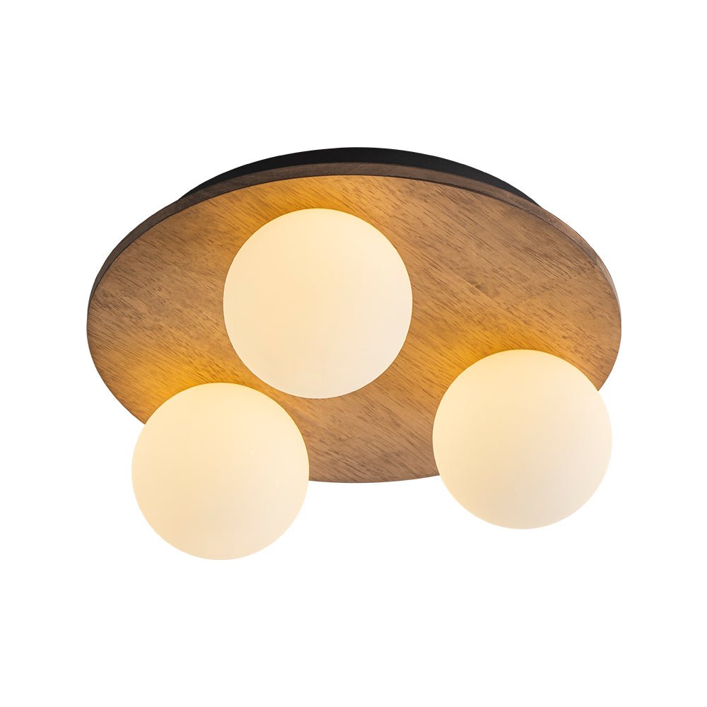 Waegnuvo Rural Frosted Metal Semi Flush Mount Ceiling Light