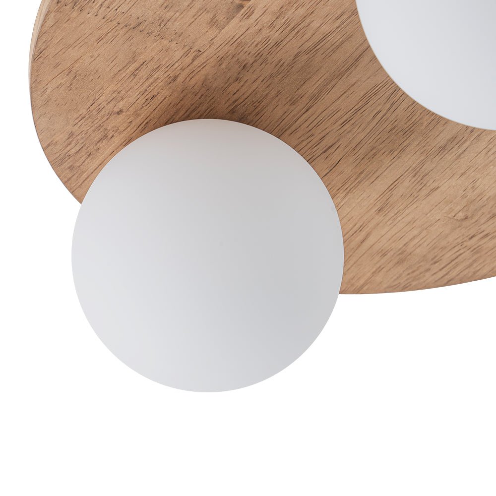 Waegnuvo Rural Frosted Metal Semi Flush Mount Ceiling Light