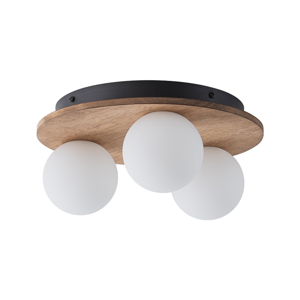 Waegnuvo Rural Frosted Metal Semi Flush Mount Ceiling Light