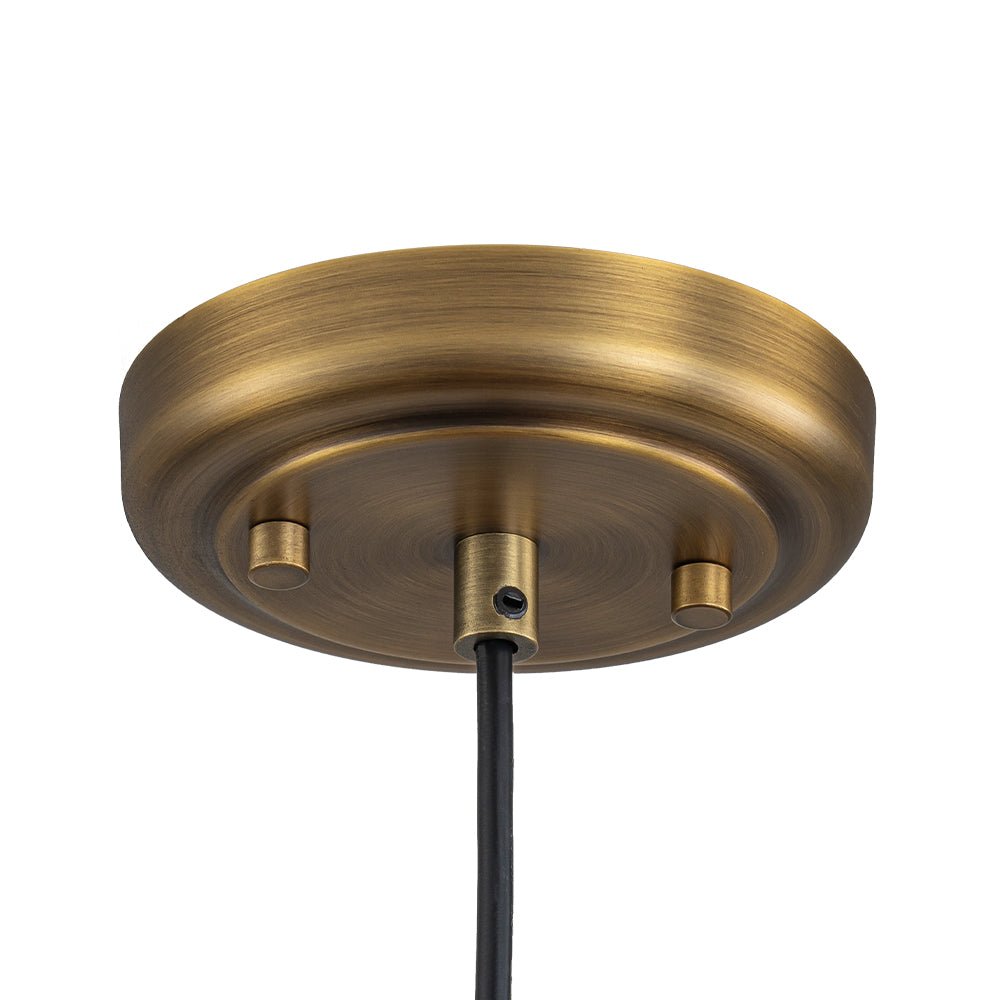 Rauduvox Rustic Brown Oversized Flat Metal Pendant Light