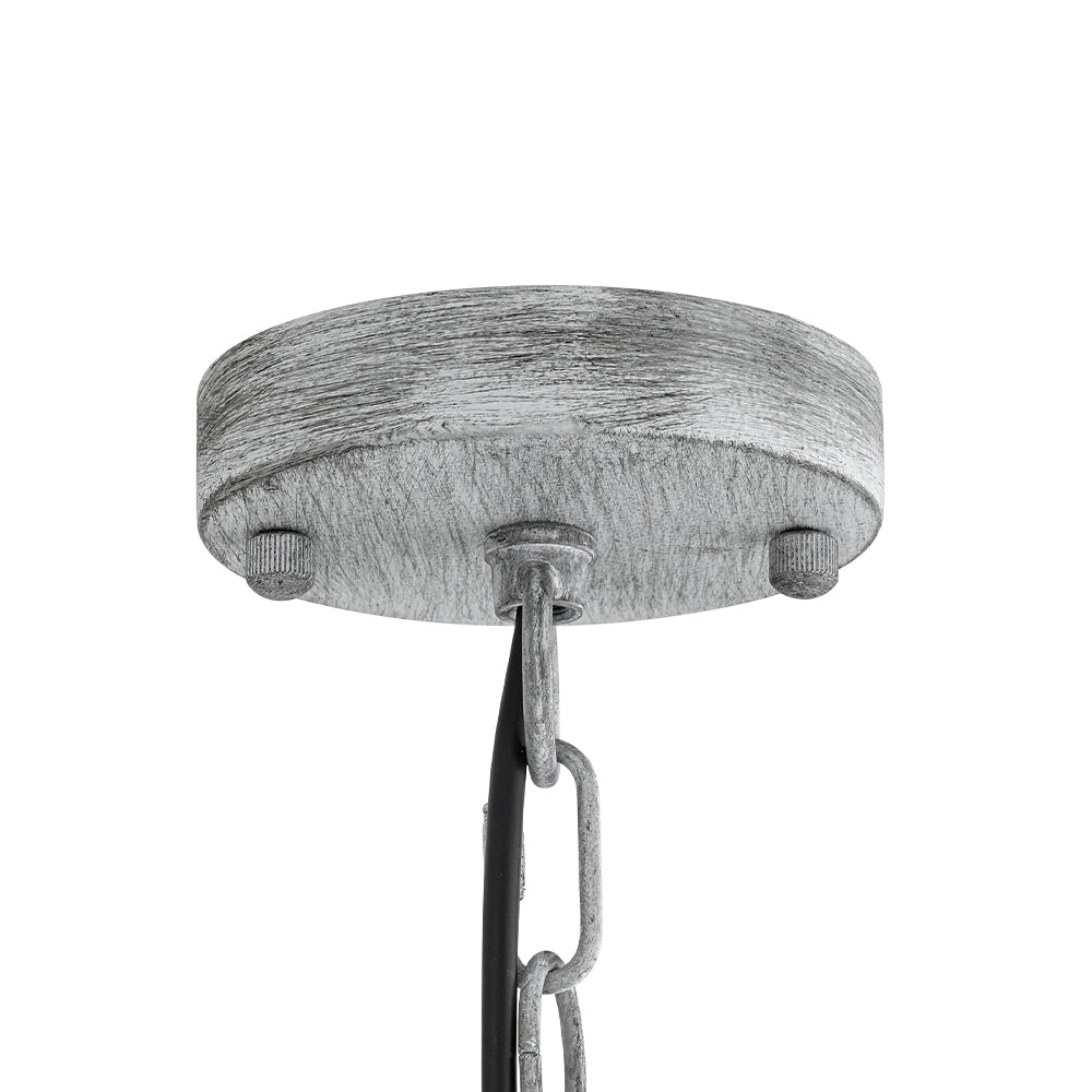 Yrvuvyr Rustic Hemp Rope Distressed White Glass Pendant Light