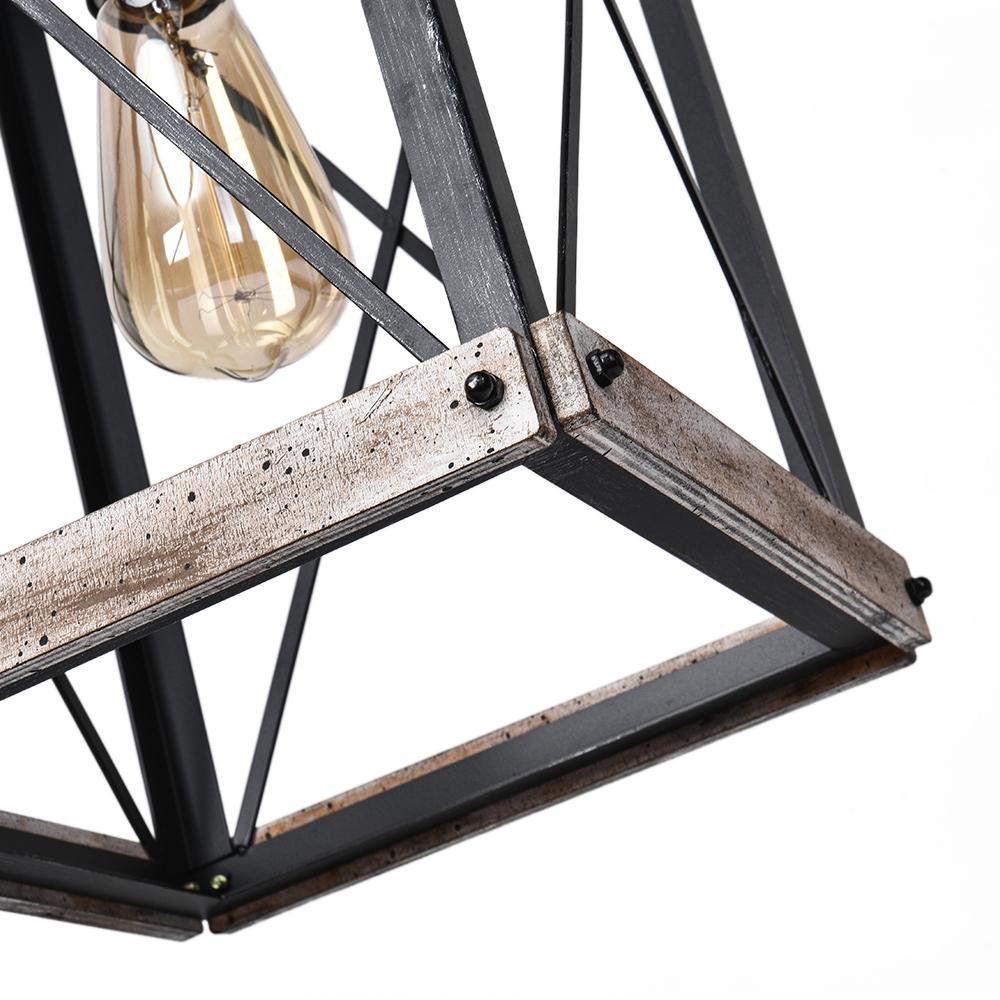 Xenonlux Rustic Square Wood Pendant Light