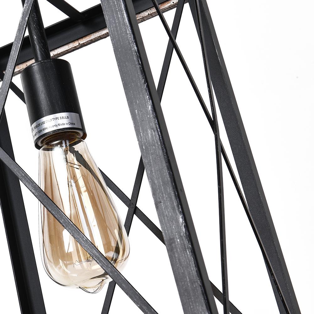 Xenonlux Rustic Square Wood Pendant Light
