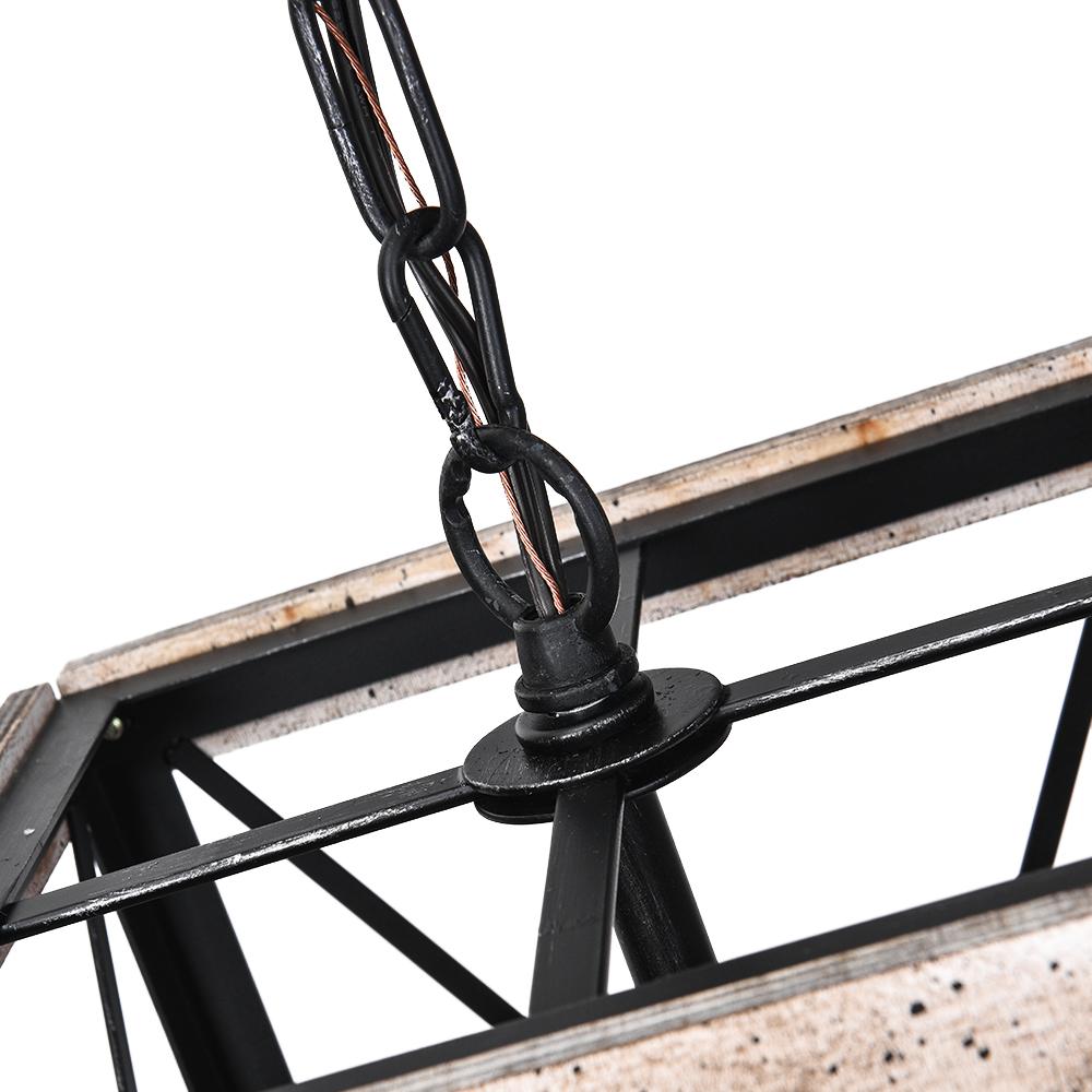 Xenonlux Rustic Square Wood Pendant Light