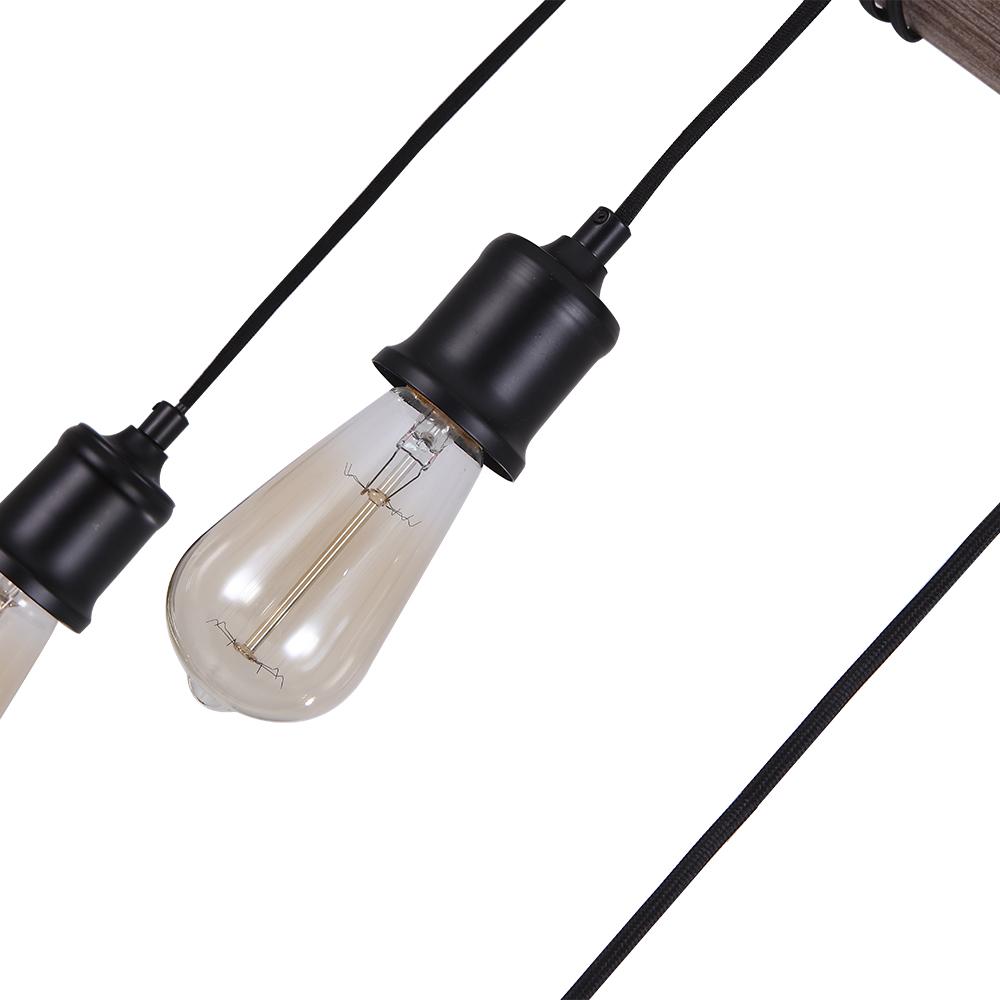Ljosalf Rustic Linear Wood Chandelier