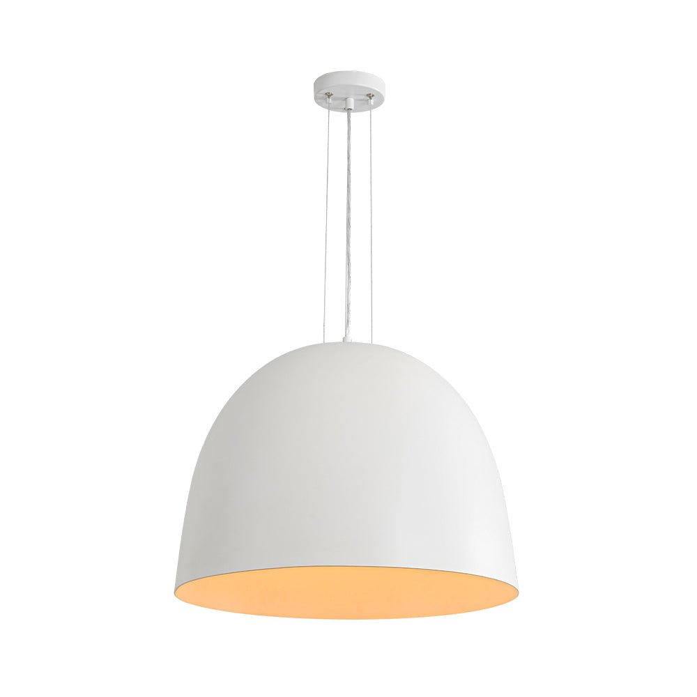 Alvuvyr Scandinavian Oversized White Metal Pendant Light