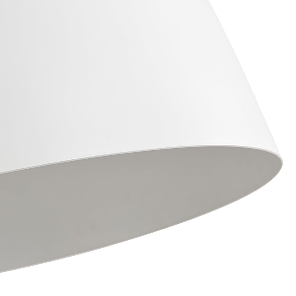 Alvuvyr Scandinavian Oversized White Metal Pendant Light