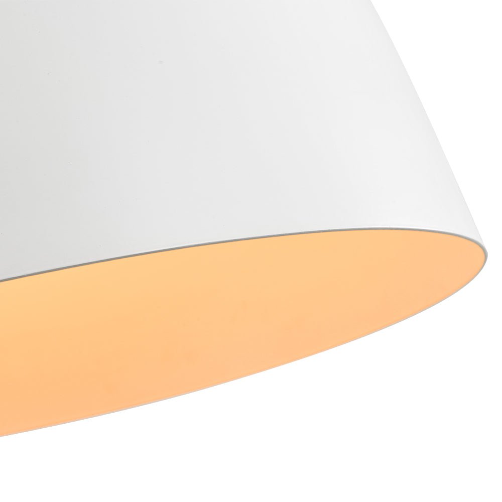 Alvuvyr Scandinavian Oversized White Metal Pendant Light