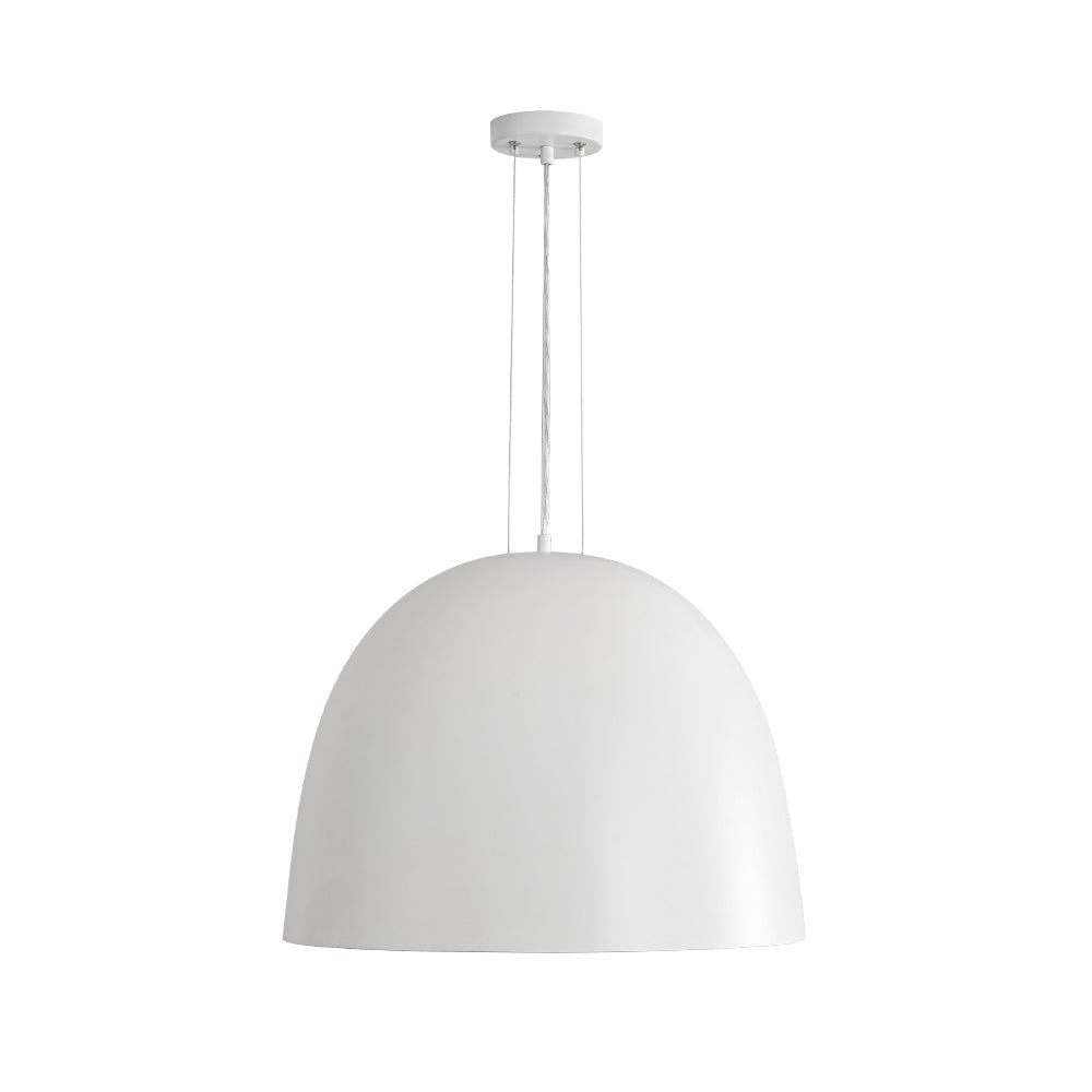 Alvuvyr Scandinavian Oversized White Metal Pendant Light