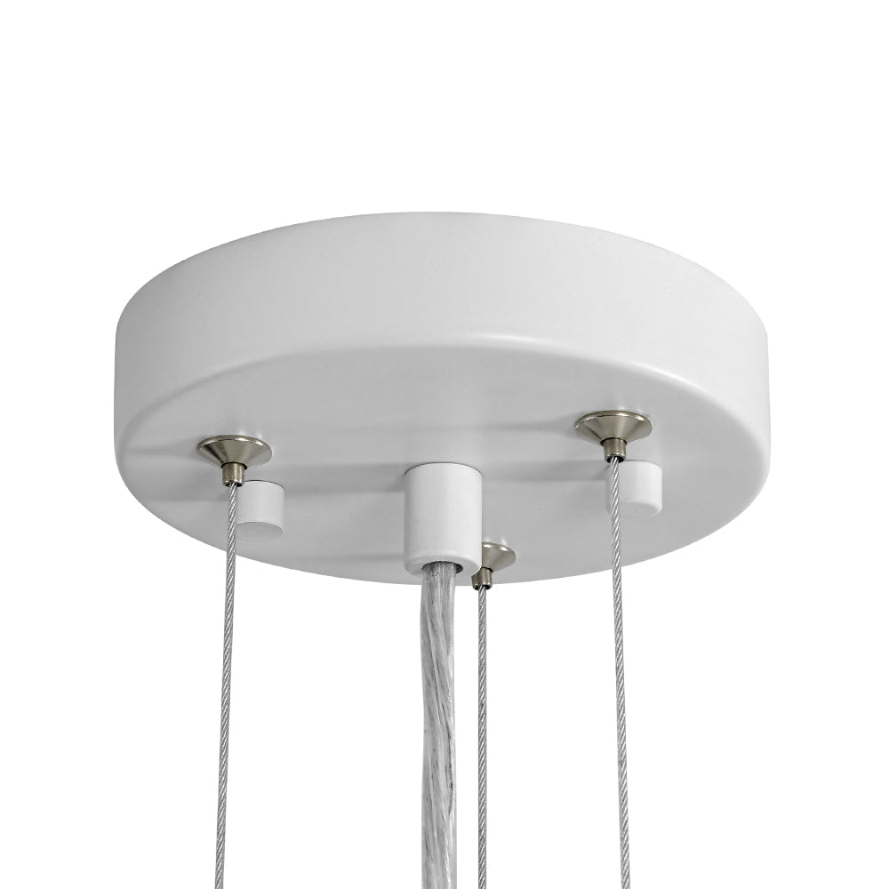 Alvuvyr Scandinavian Oversized White Metal Pendant Light