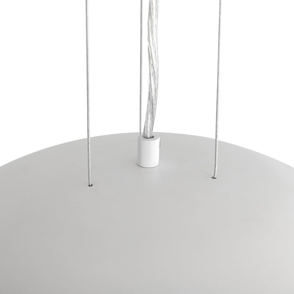 Alvuvyr Scandinavian Oversized White Metal Pendant Light