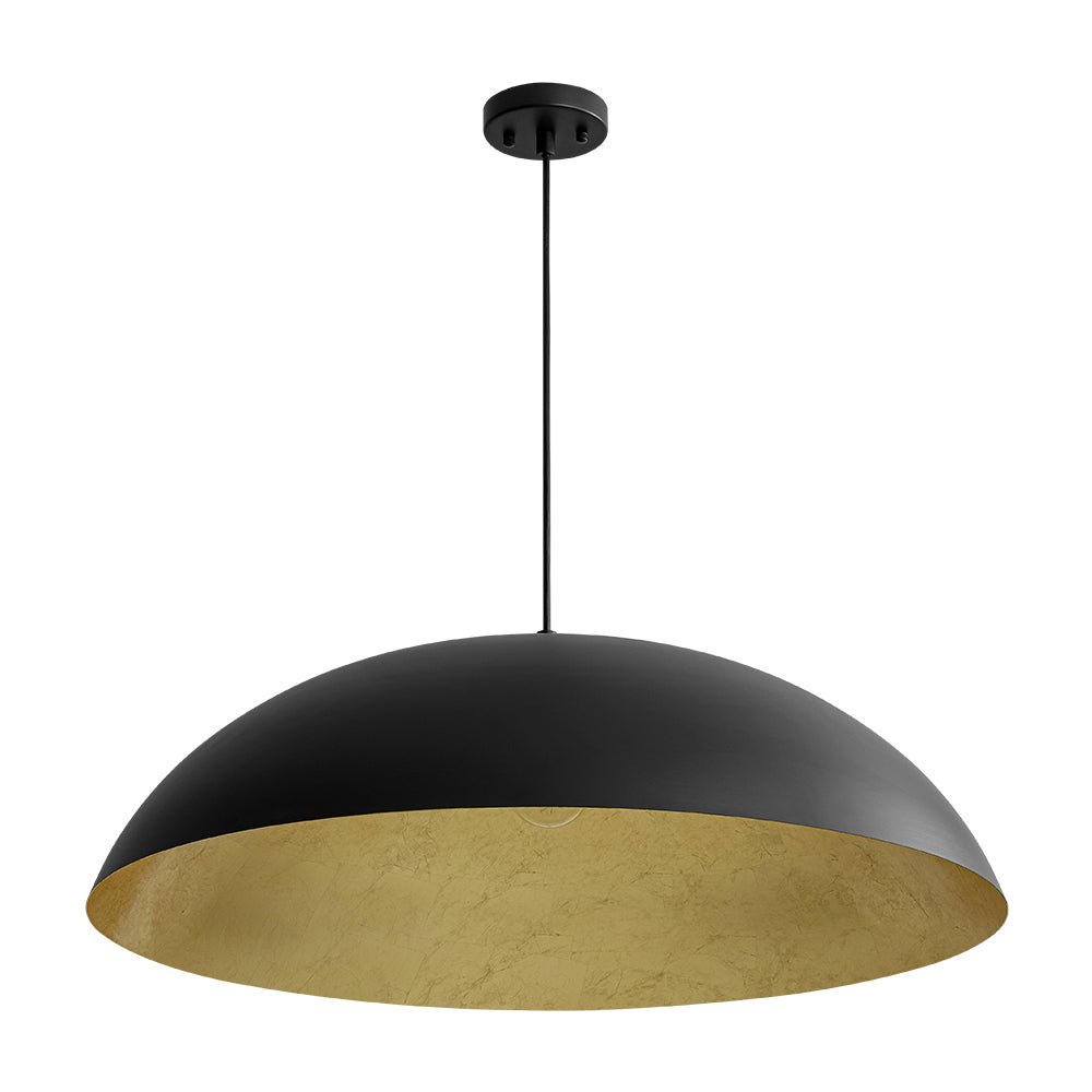 Sifuva Scandinavian Retro Oversized Black Gold Metal Pendant