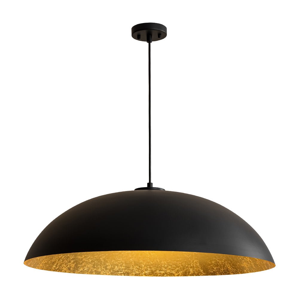 Sifuva Scandinavian Retro Oversized Black Gold Metal Pendant