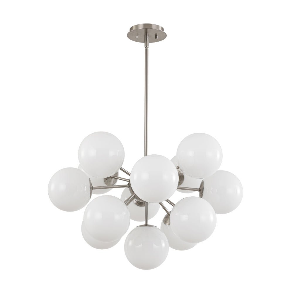 Havn Modern Lustre Opal Glass Semi Flush Chandelier - Lamp Copper