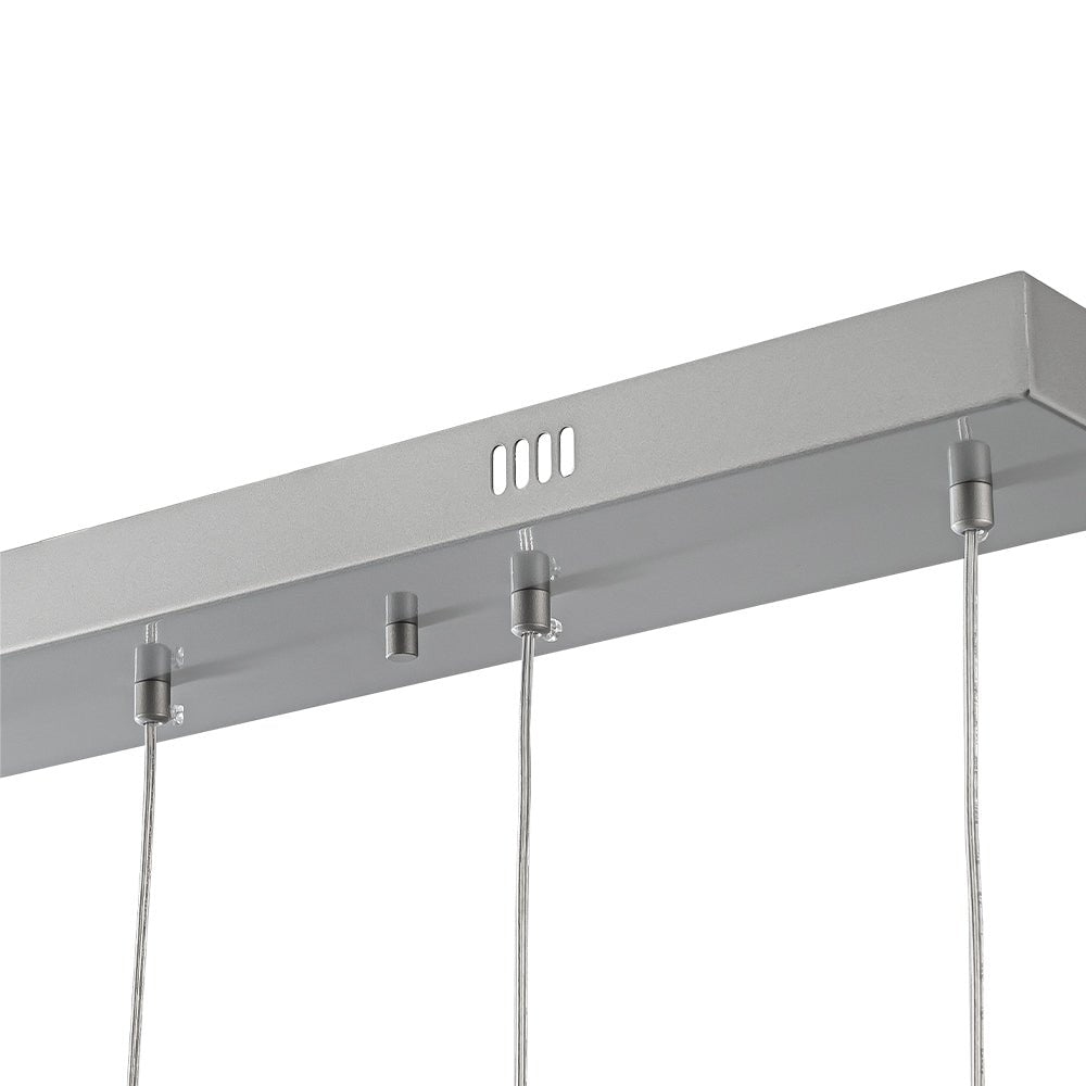 Eirikuvyx Silver Clear Teardrop Linear Glass Pendant Light