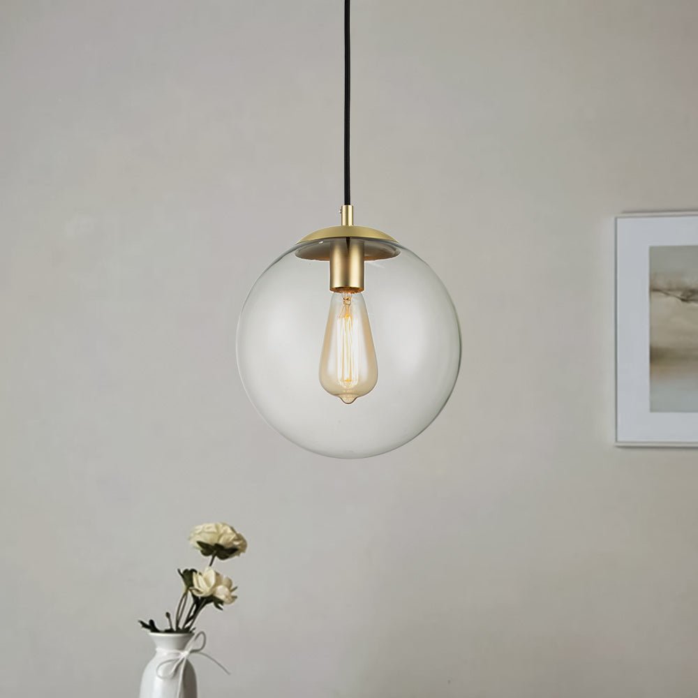 Xenuvox Simple Globe Glass Pendant - Lamp Copper